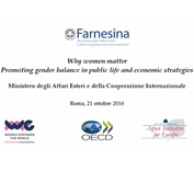 "Why women matter" - Convegno sulla promozione dell'equilibrio di genere "Why women matter" - Convegno sulla promozione dell'equilibrio di genere