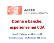 Convegno ADBI - Donne e banche: esperienze nei CdA
