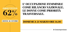 Webinar “Obiettivo 62% - l’occupazione femminile come rilancio nazionale