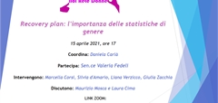 GIOVEDI’ 15 aprile 2021 ore 17 Noi Rete Donne organizza la conferenza su “Recovery Plan: l’importanza delle statistiche di genere”.