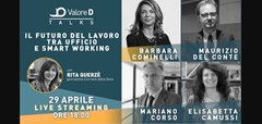 Il futuro del lavoro tra ufficio e smart working” webinar organizzato da Valore D