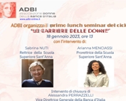 ADBI organizza il primo lunch seminar del ciclo  “LE CARRIERE DELLE DONNE”