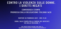 Save the date: Contro la violenza sulle donne, i diritti negati - Martedì 20 febbraio, alle 14.30
