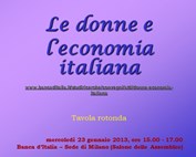 Tavola rotonda "Le donne e l'economia italiana" - Milano 